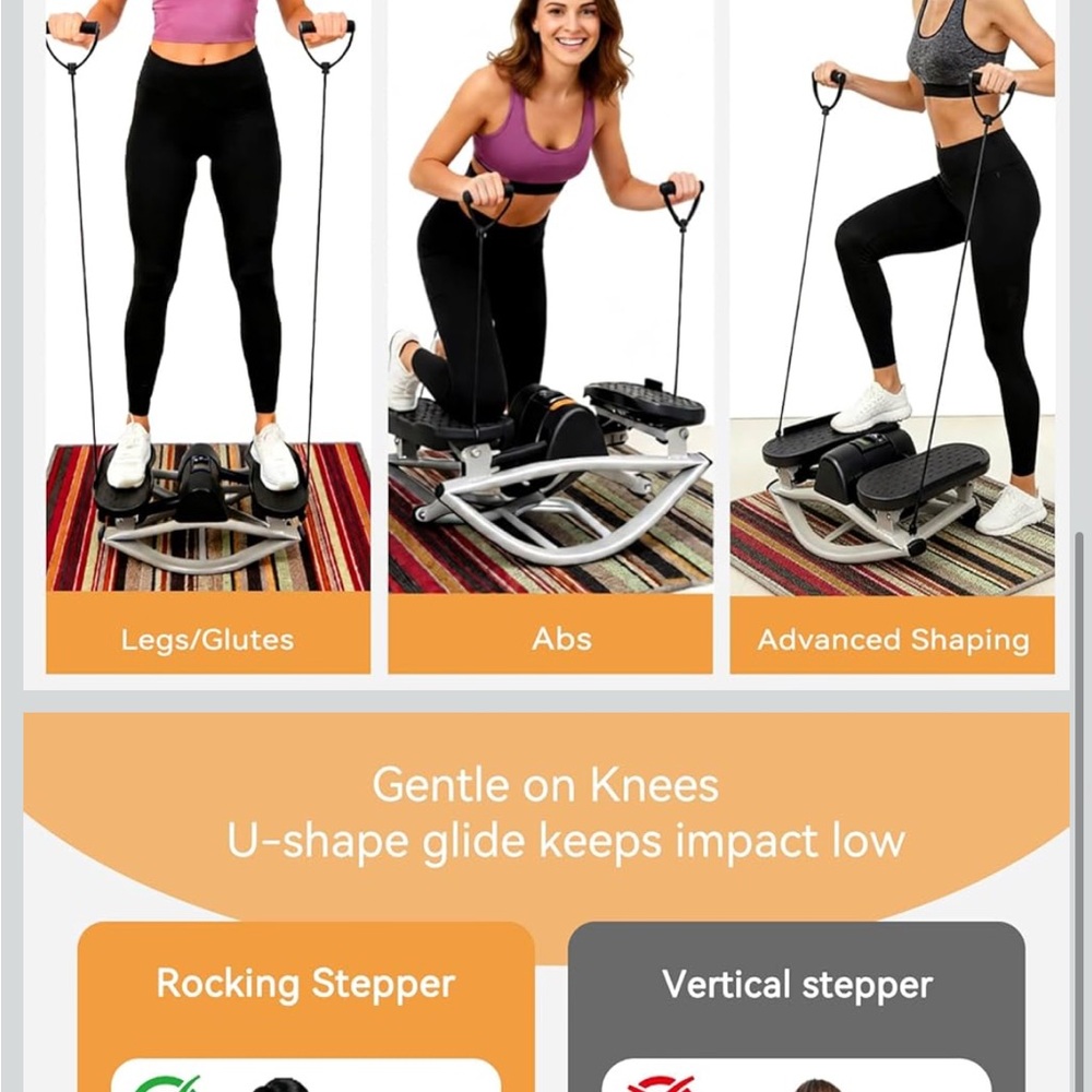 NEW Fitness Stepper with Resistance Bands